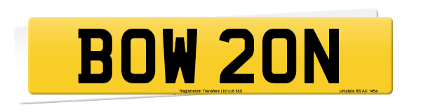 Registration number BOW 20N